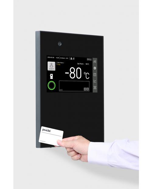 Panel sterowania zamrażarki niskotemperaturowej -86°C PHCbi MDF-DU703VXH-PE  -  opcja otwierania NFC
